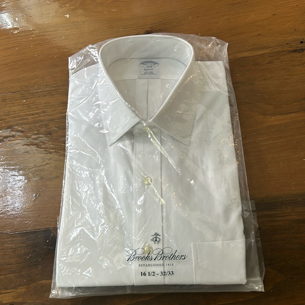 Brooks Brothers white dress shirt never worn new with tags